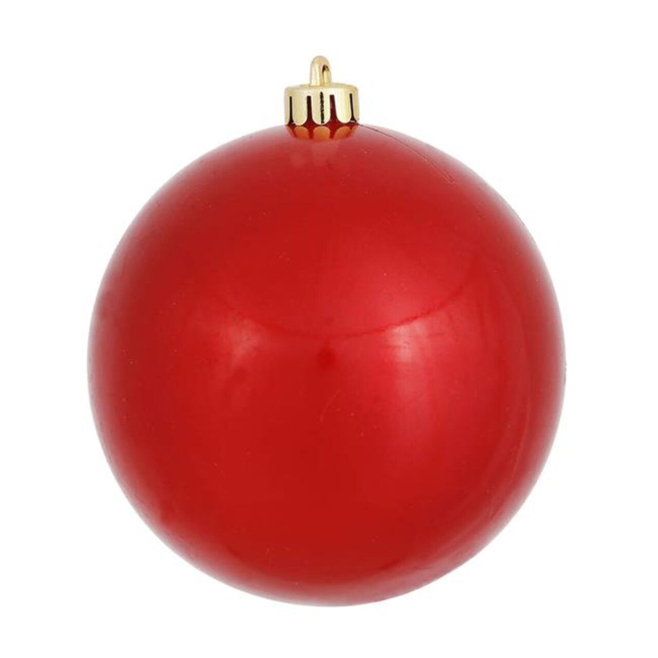 Red Candy UV Drilled Cap Ball Ornament, 12 in.